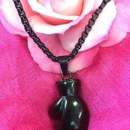 Black Boxing Glove Pendant w/Chain