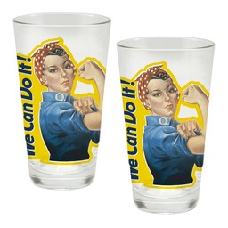 Rosie The Riveter Glasses Set