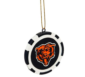 Chicago Bears Poker Chip Ornament