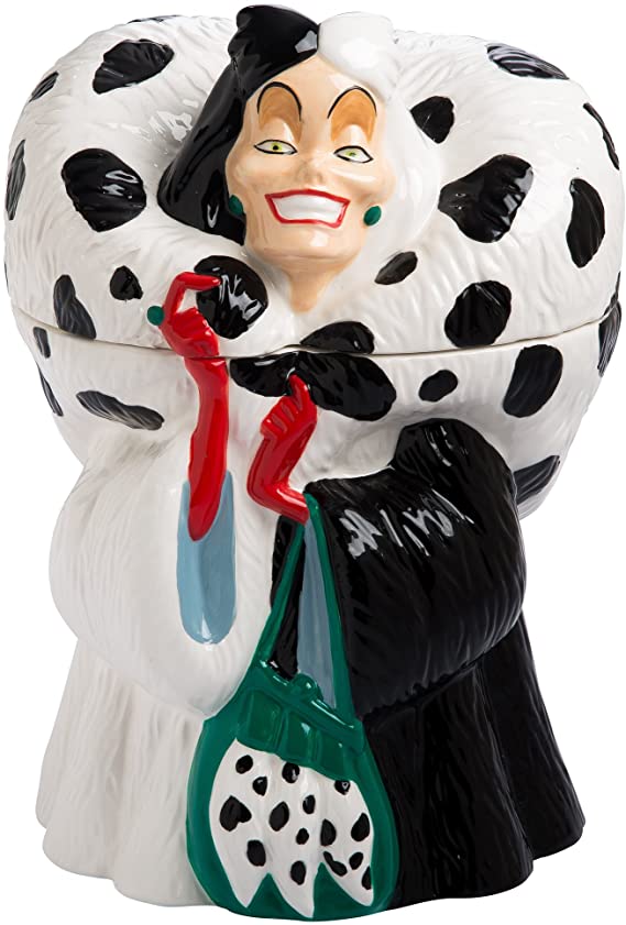 Disney's Cruella De Vil Sculpted Ceramic Cookie Jar