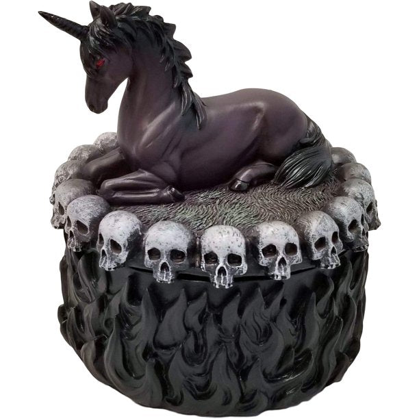 Black Unicorn Jewelry Box