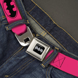 Batman Fuchsia w/Black Logo Seatbelt Belt