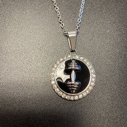 Dumbbell Circle Necklace
