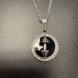 Dumbbell Circle Necklace